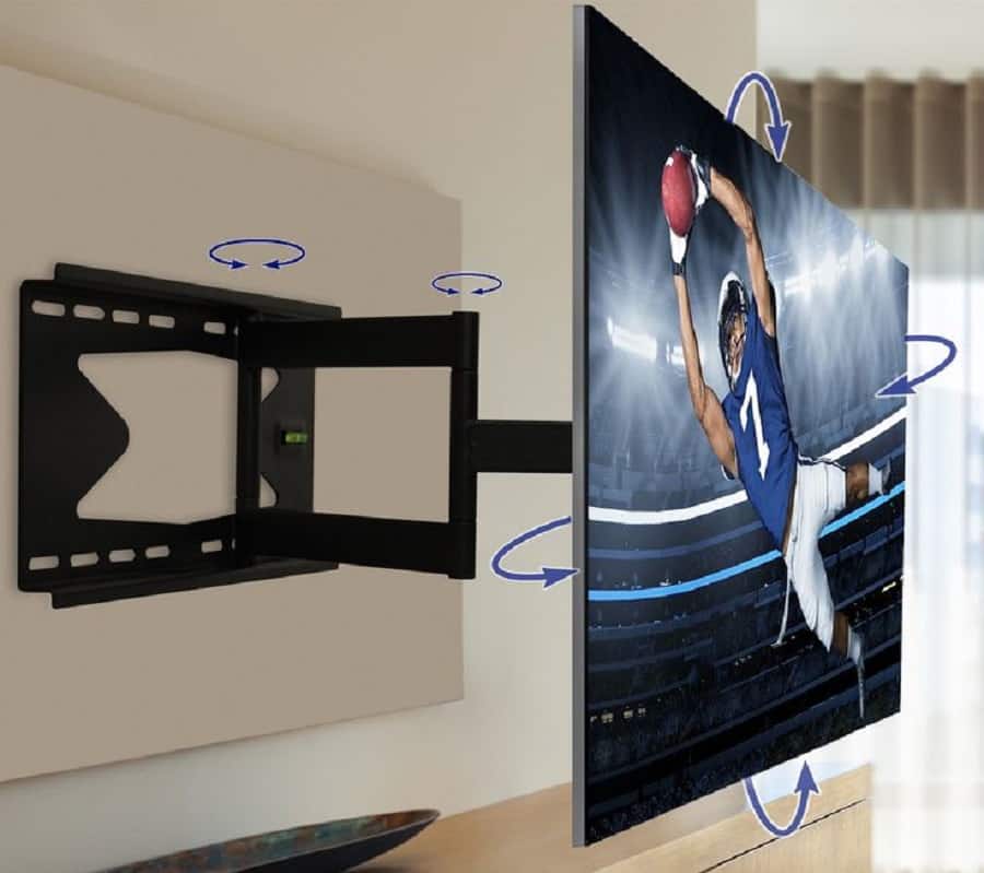 How far can a TV wall mount extend