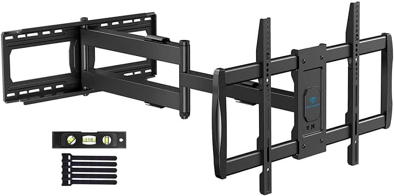 PERLESMITH Full Motion TV Wall Mount for 37-75 inch Flat Screen or Curved TVs with 42.5 inch Articulating Extension Arm