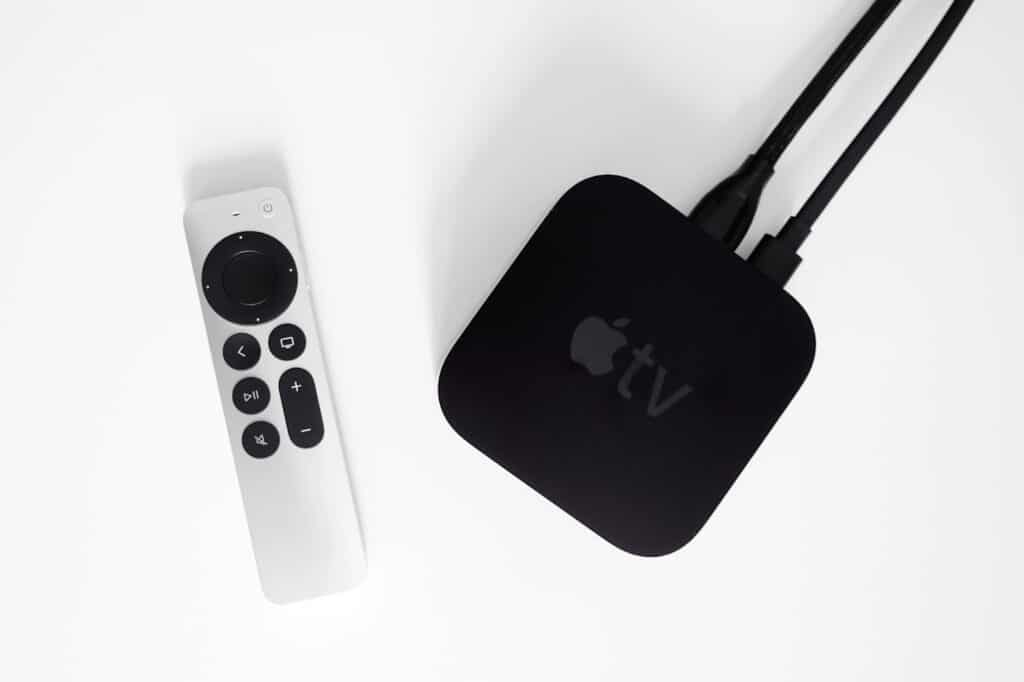 apple tv behind tv