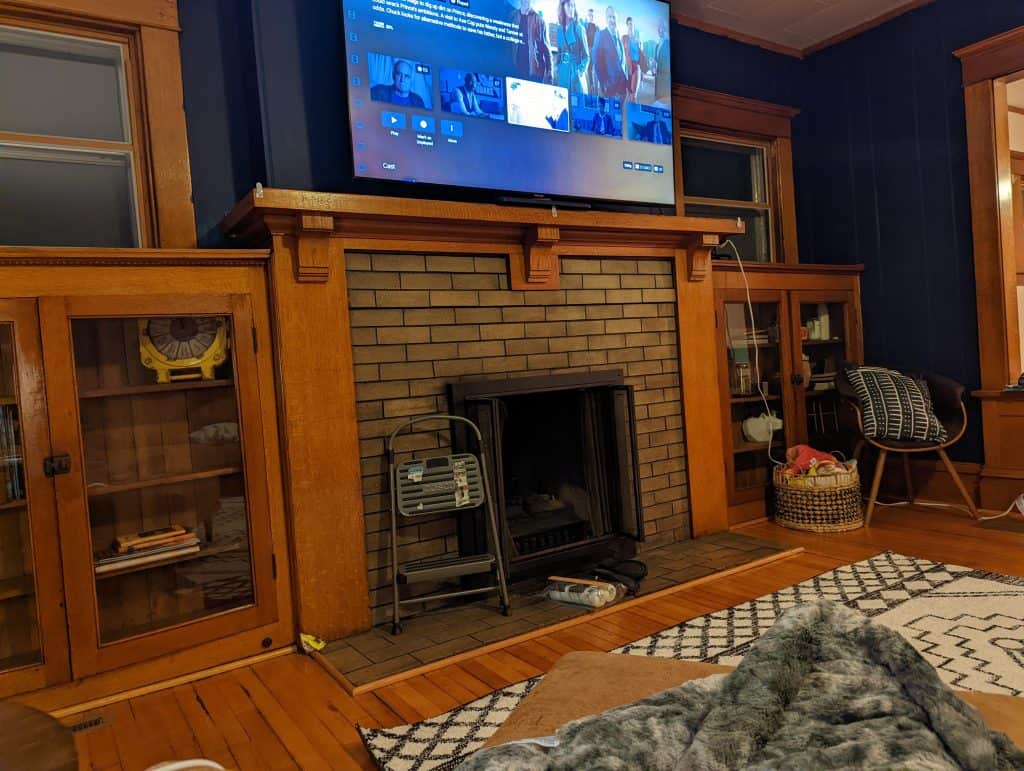 installing tv on brick fireplace