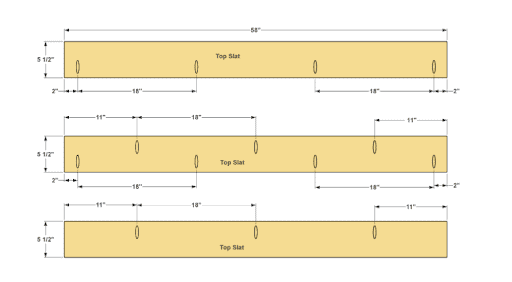 uniform top slats