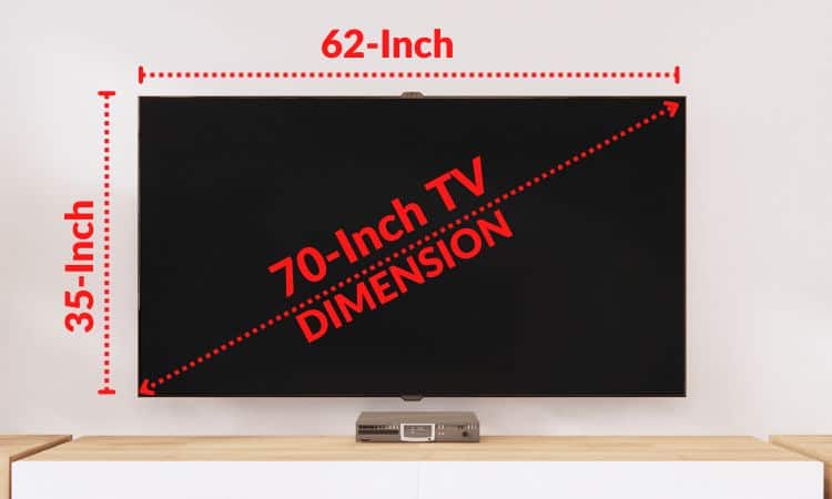 70 Inch TV Dimensions For All Brands mm Cm Inches Feet 