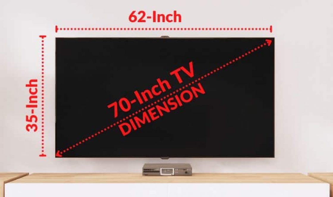 70 Inch TV Dimensions For All Brands mm Cm Inches Feet 