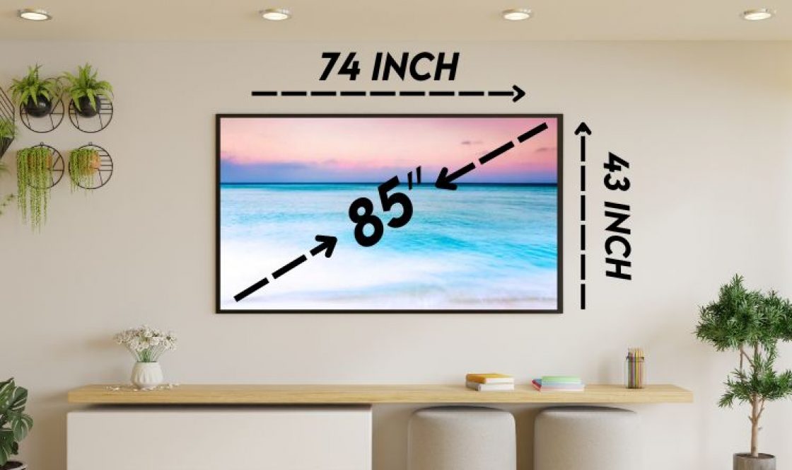 85 Inch TV Dimensions For All Brands mm Cm Inches Feet 