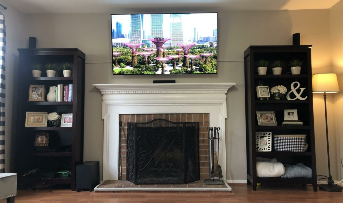 TV Stand with fireplace