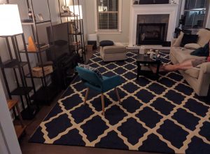 Does TV Stand Go on Rug